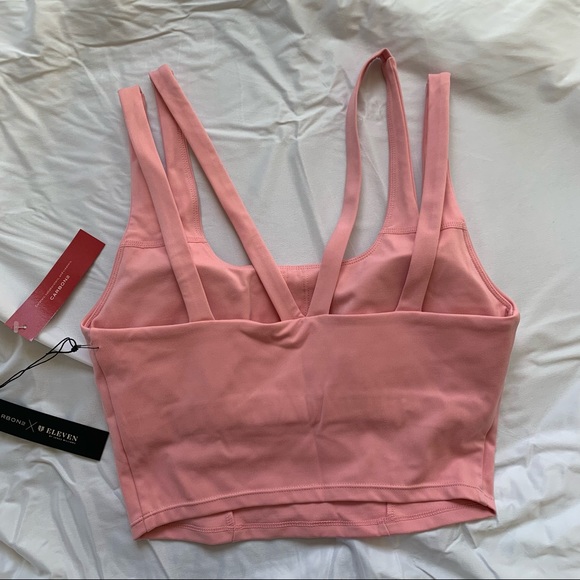 Carbon38 x EleVen by Venus Williams Soft Pink Longline Sportsbra - Picture 2 of 3